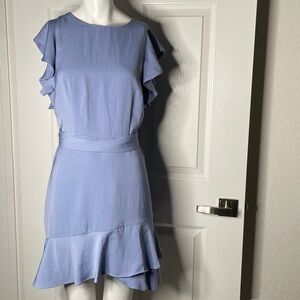 NWT Lucy Paris Serenity Short Sleeve Ruffle Mini Dress